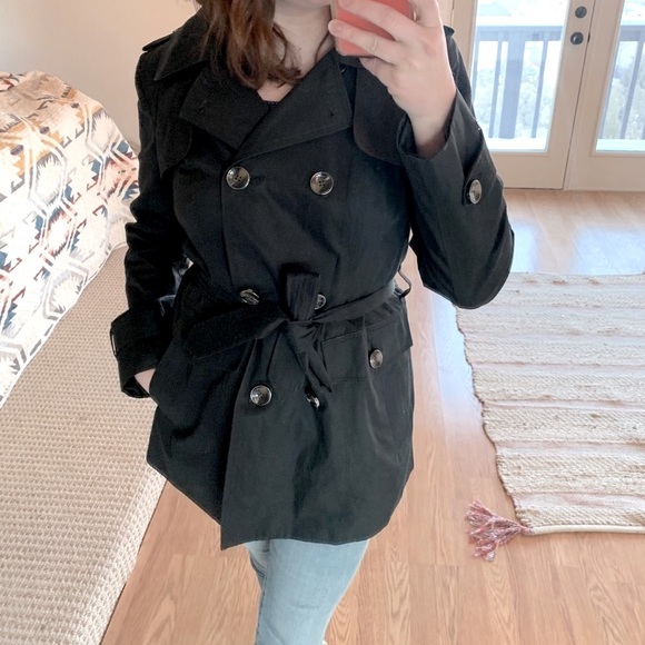 London Fog Jackets & Blazers - London Fog Black Trench coat Rain coat